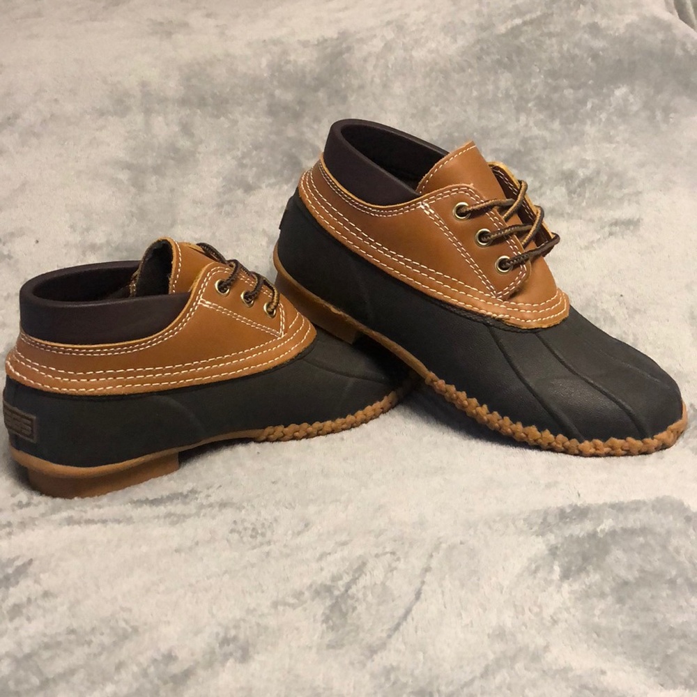 SOGGS Black & Brown Leather Duck Ankle Boots